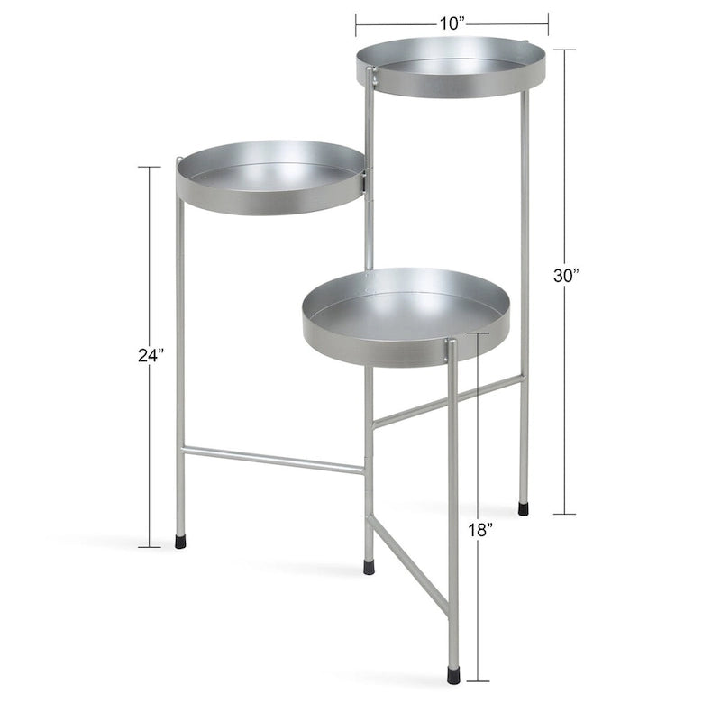 Support à plantes moderne à 3 niveaux Metal – 16x21x30