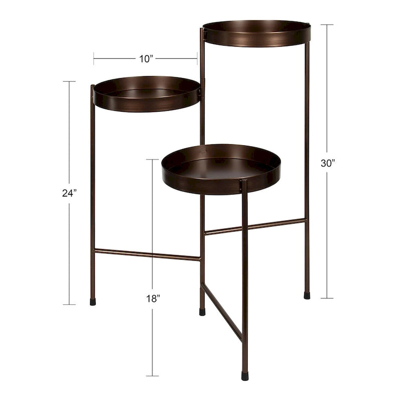 Support à plantes moderne à 3 niveaux Metal – 16x21x30